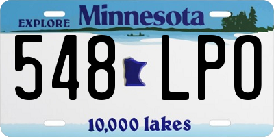 MN license plate 548LPO