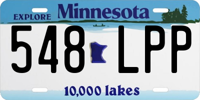 MN license plate 548LPP