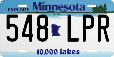 MN license plate 548LPR