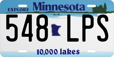 MN license plate 548LPS