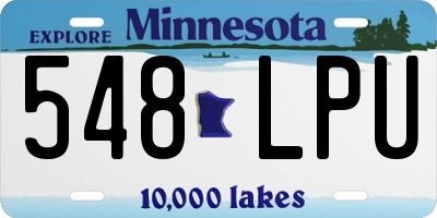 MN license plate 548LPU