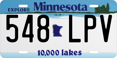 MN license plate 548LPV