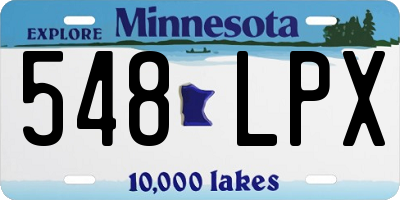 MN license plate 548LPX