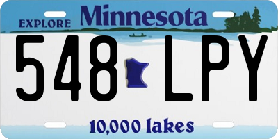 MN license plate 548LPY