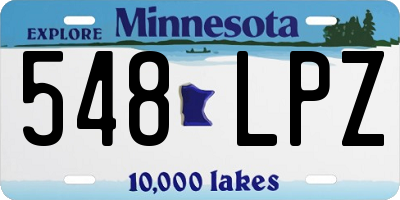 MN license plate 548LPZ