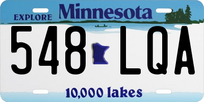 MN license plate 548LQA