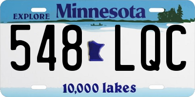MN license plate 548LQC