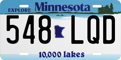 MN license plate 548LQD