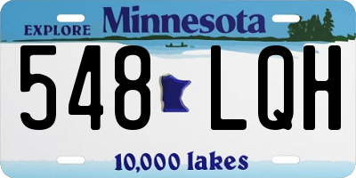 MN license plate 548LQH