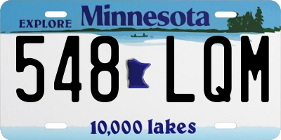 MN license plate 548LQM