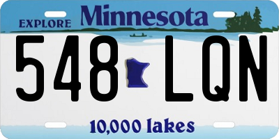 MN license plate 548LQN