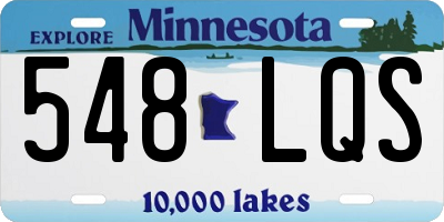 MN license plate 548LQS