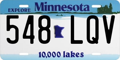 MN license plate 548LQV