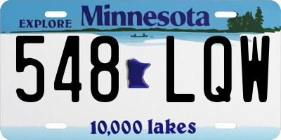 MN license plate 548LQW