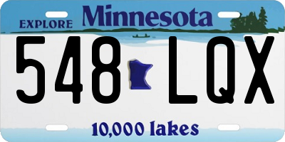 MN license plate 548LQX