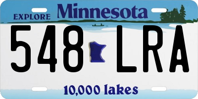 MN license plate 548LRA