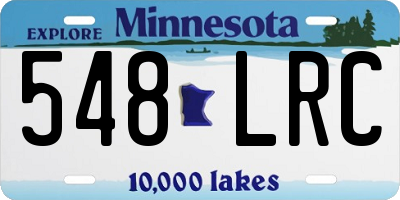 MN license plate 548LRC