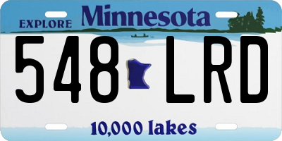MN license plate 548LRD