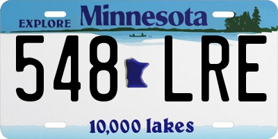 MN license plate 548LRE