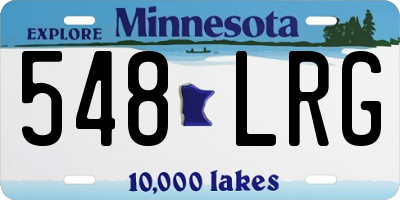 MN license plate 548LRG
