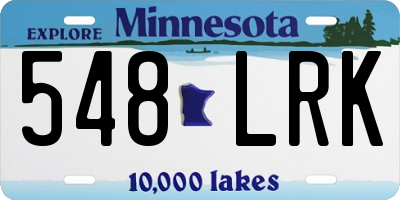 MN license plate 548LRK