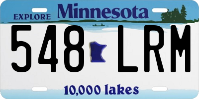 MN license plate 548LRM