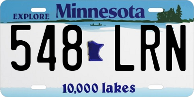 MN license plate 548LRN