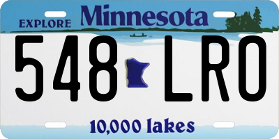 MN license plate 548LRO