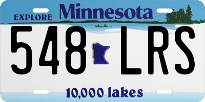 MN license plate 548LRS