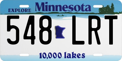MN license plate 548LRT