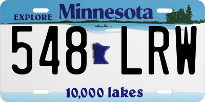 MN license plate 548LRW
