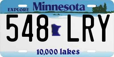 MN license plate 548LRY