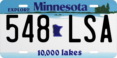 MN license plate 548LSA
