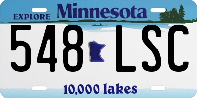 MN license plate 548LSC