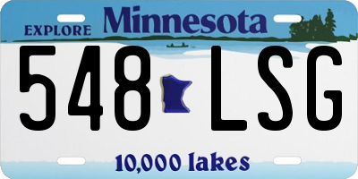 MN license plate 548LSG