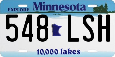 MN license plate 548LSH