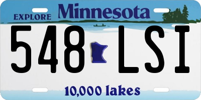 MN license plate 548LSI
