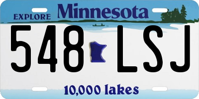 MN license plate 548LSJ