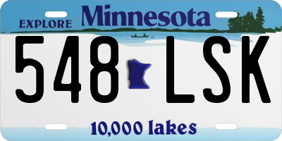MN license plate 548LSK
