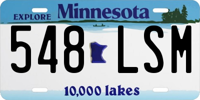 MN license plate 548LSM