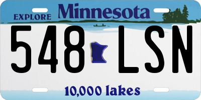 MN license plate 548LSN