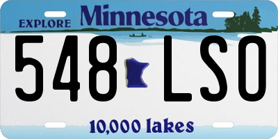 MN license plate 548LSO