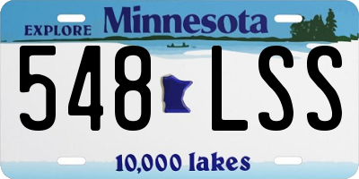 MN license plate 548LSS