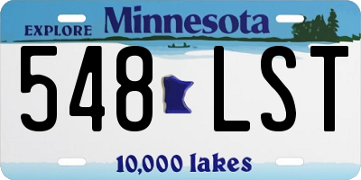 MN license plate 548LST