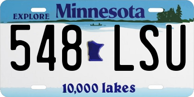 MN license plate 548LSU