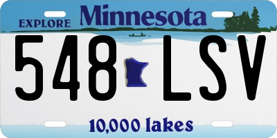MN license plate 548LSV