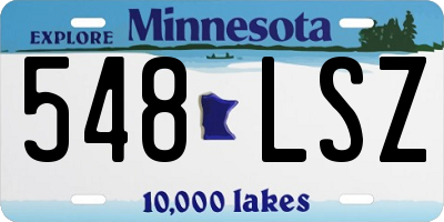 MN license plate 548LSZ
