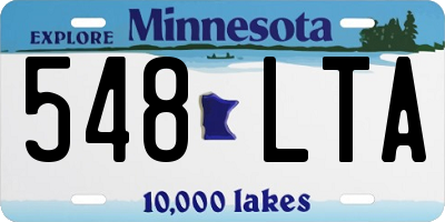 MN license plate 548LTA