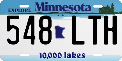 MN license plate 548LTH