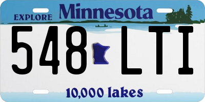 MN license plate 548LTI